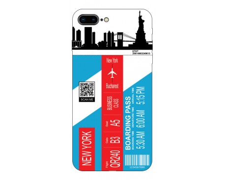 Husa Silicon Soft Upzz Print Travel Compatibila cu Iphone 7 Plus / 8 Plus Model New York