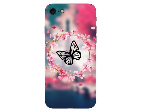 Husa Silicon Soft Upzz Print Compatibila Cu Iphone 7/ Iphone 8  Model Butterfly