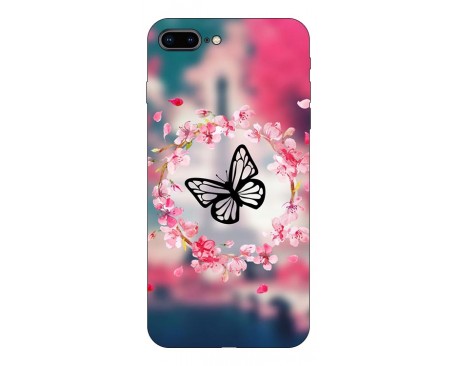 Husa Silicon Soft Upzz Print Compatibila Cu Iphone 7 Plus/ Iphone 8 Plus Model Butterfly