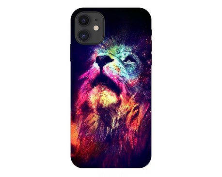 Husa Silicon Soft Upzz Print Compatibila Cu iPhone 11 Model Neon Lion