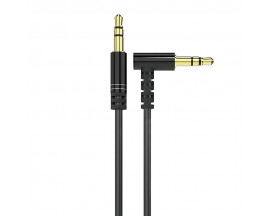 Cablu Audio Aux Jack La Jack 3.5mm Dudao 1m  Lungime Negru, 1 X Cap 90 Grade