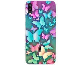 Husa Silicon Soft Upzz Print Compatibila Cu Samsung Galaxy M10 Model Colorfull Butterflies