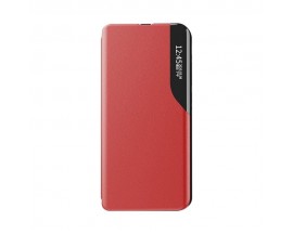 Husa Tip Carte Upzz Eco Book Compatibila Cu Xiaomi Redmi Note 9T 5G, Piele Ecologica - Rosu