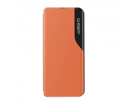 Husa Tip Carte Upzz Eco Book Compatibila Cu Xiaomi Redmi Note 9T, Piele Ecologica - Orange