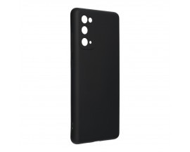 Husa Spate Forcell Silicone Pentru Samsung Galaxy S20 Fe, Alcantara La Interior - Negru