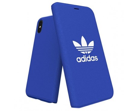 Husa Premium Adidas Flip Cover Compatibila Cu iPhone X / Xs, Albastra