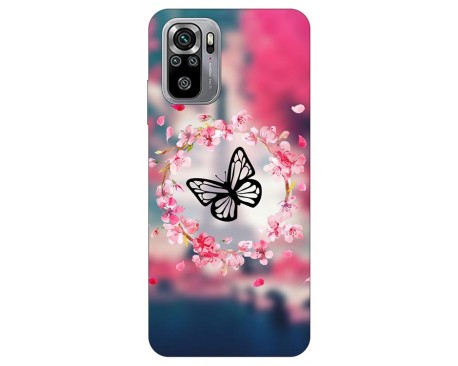 Husa Silicon Soft Upzz Print Compatibila Cu Xiaomi Redmi Note 10 / 10S  Model Butterfly