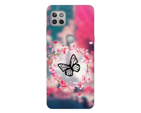 Husa Silicon Soft Upzz Print Compatibila Cu Motorola Moto G 5G Model Butterfly