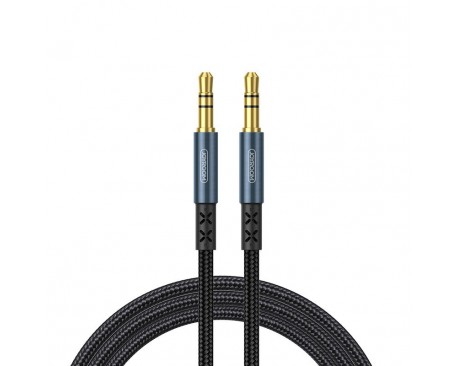 Cablu Audio Aux Jack La Jack 3.5mm Joyroom Albastru Textil, Lungime 1.5M SY-15A1