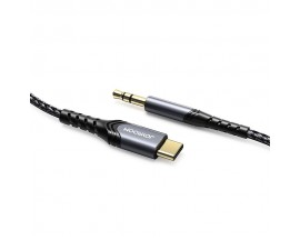 Cablu Audio Joyroom Jack 3.5mm La Usb-C, Negru 1M  SY-A03