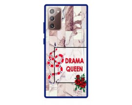 Husa Premium Spate Upzz Pro Anti Shock Compatibila Cu Samsung Galaxy Note 20, Model Drama Queen, Rama Albastra