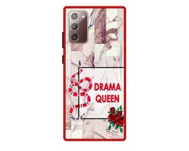 Husa Premium Spate Upzz Pro Anti Shock Compatibila Cu Samsung Galaxy Note 20, Model Drama Queen, Rama Rosie