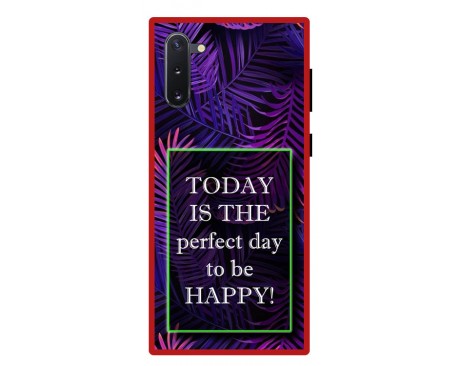 Husa Premium Spate Upzz Pro Anti Shock Compatibila Cu Samsung Galaxy Note 10, Model Perfect Day, Rama Rosie