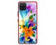 Husa Premium Spate Upzz Pro Anti Shock Compatibila Cu Samsung Galaxy A42 5G, Model Painted Butterflies 2, Rama Rosie