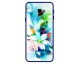 Husa Premium Spate Upzz Pro Anti Shock Compatibila Cu Samsung Galaxy J4+ Plus, Model Painted Butterflies, Rama Albastra