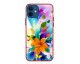 Husa Premium Spate Upzz Pro Anti Shock Compatibila Cu Iphone 12 Mini, Model Painted Butterflies 2, Rama Rosie