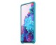 Husa Premium Upzz No Logo Soft Silicon Compatibila Cu Samsung Galaxy A51, Invelis Alcantara La Interior, Albastru Deschis