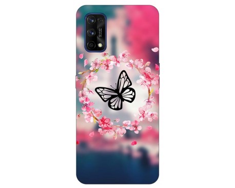 Husa Silicon Soft Upzz Print Compatibila Cu Realme 7 Pro Model Butterfly