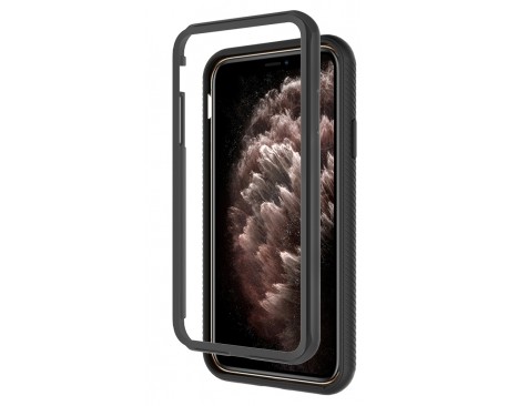 Husa Upzz Techsuit Defense 360 Compatibila Cu iPhone 11 Pro Max, Folie Protectie Inclusa, Negru