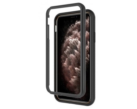 Husa Upzz Techsuit Defense 360 Compatibila Cu iPhone 12 Pro, Folie Protectie Inclusa, Negru