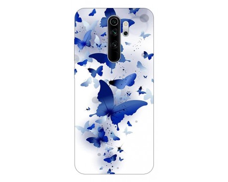 Husa Silicon Soft Upzz Print Compatibila Cu Xiaomi Redmi 9 Model Blue Butterflies