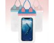 Husa Premium Subacvatica Usams  Compatibila Cu Telefoane Pana La 7", Transparenta Albastru