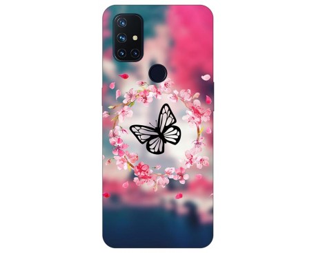 Husa Silicon Soft Upzz Print Compatibila Cu OnePlus Nord N10 5G Model Butterfly