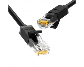 Cablu de retea rotunjit UGREEN Ethernet RJ45, Cat.6, UTP, 10m, Negru - 821648