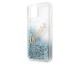 Husa Spate Premium Guess Compatibila Cu iPhone 12 Mini, Colectia Glitter Vintage Logo, Albastru - 495308