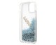 Husa Spate Premium Guess Compatibila Cu iPhone 12 Mini, Colectia Glitter Vintage Logo, Albastru - 495308