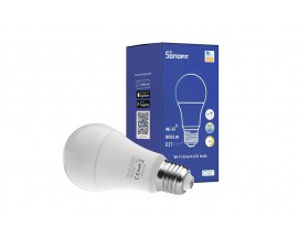 Bec LED RGB inteligent Sonoff B05, Wi-Fi, A60, E27, 9W, 806 lm, lumina colorata, control aplicatie, compatibilAlexa si Google