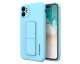 Husa Spate Wozinsky Compatibila Cu iPhone 11, Cu Stand Metalic Pe Spate, Protectie La Camera - Blue Deschis