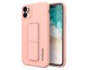 Husa Spate Wozinsky Compatibila Cu iPhone 12 Pro, Cu Stand Metalic Pe Spate, Protectie La Camera - Roz
