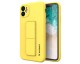 Husa Spate Wozinsky Compatibila Cu iPhone 12 Pro, Cu Stand Metalic Pe Spate, Protectie La Camera - Galben