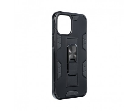 Husa Premium Upzz Defender Antishock Compatibila Cu iPhone 12 ,negru -stand Magnetic Pe Spate