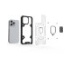 Husa Spate Upzz Techsuit Honeycomb Armor Cu Inel Metalic Compatibila Cu iPhone 13 Pro Negru