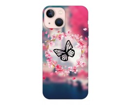 Husa Silicon Soft Upzz Print Compatibila Cu iPhone 13 Model Butterfly
