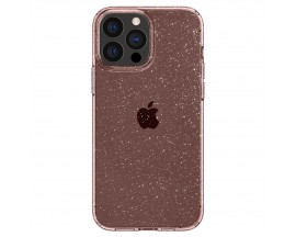 Husa Spate Spigen Liquid Crystal Glitter Compatibila Cu iPhone 13 Pro Max, Silicon Glitter Rose