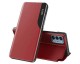 Husa Tip Carte Upzz Eco Book Compatibila Cu OnePlus Nord N200 5G, Piele Ecologica - Rosu