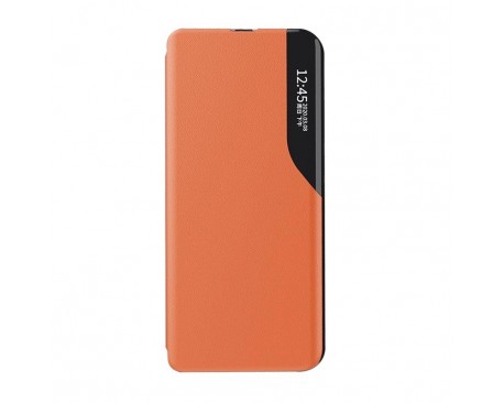 Husa Tip Carte Upzz Eco Book Compatibila Cu OnePlus Nord N200 5G, Piele Ecologica, Orange