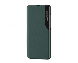 Husa Tip Carte Upzz Eco Book Compatibila Cu OnePlus Nord N200 5G, Piele Ecologica, Verde Inchis