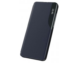 Husa Tip Carte Upzz Eco Book Compatibila Cu iPhone 13 Mini, Piele Ecologica, Dark Blue