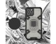 Husa Spate Upzz Techsuit Honeycomb Armor Cu Inel Metalic Compatibila Cu iPhone 12 Pro, Negru