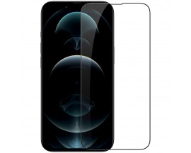 Folie Full Cover Full Glue Nillkin Cp+pro Compatibila Cu iPhone 13 Mini, Transparenta Cu Rama Neagra