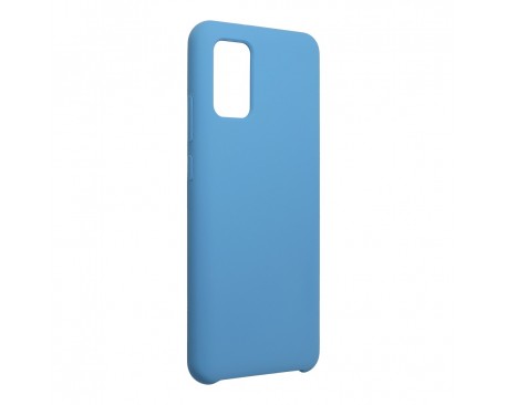 Husa Spate Forcell Silicone Compatibila Cu Samsung Galaxy A02s, Microfibra La Interior, Silicon Soft, Albastru