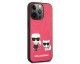 Husa Spate Karl Lagerfeld Compatibila Cu iPhone 13 Pro, Colectia Ikonik Karl Si Choupette, Piele, Rosu - 9027278