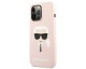Husa Spate Karl Lagerfeld Compatibila Cu iPhone 13 Pro, Colectia Silicone Karl Head, Roz - 9027759