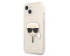 Husa Spate Karl Lagerfeld Compatibila Cu iPhone 13 Mini, Colectia Glitter Karl Head, Gold - 9027575