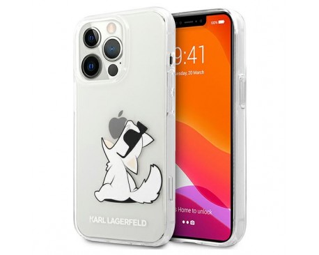 Husa Spate Karl Lagerfeld Compatibila Cu iPhone 13 Pro Max, Colectia Choupette Fun, Transparenta - 9029081