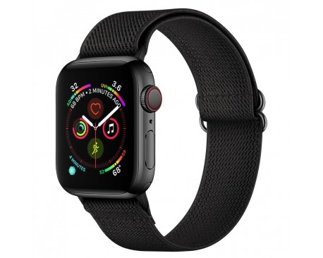 Curea Upzz Tech Mellow Compatibila Cu Apple Watch 4 / 5 / 6 / 7 / SE (42 / 44 / 45 MM), Negru